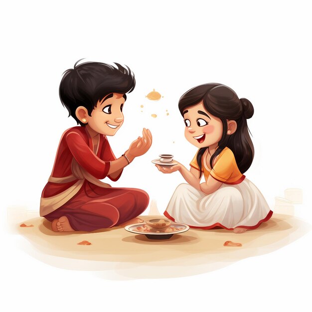 Celebrações alegres de Bhai Dooj