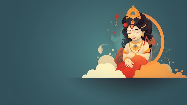 Celebrações divinas de Krishna Janmashtami Banco de imagens de ilustração e arte chibi