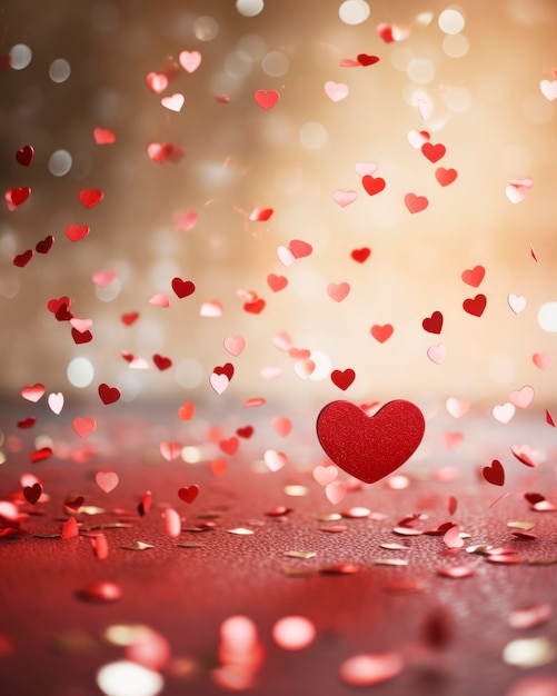 Celebrações do Dia dos Namorados e desfocar o fundo para melhorar a sensação de movimento e festividade
