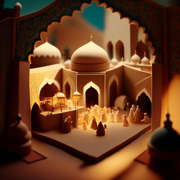 Celebrações do feriado islâmico dioramastyle