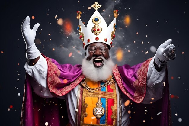 Celebrando la diversidad cultural Sinterklaas en su pueblo