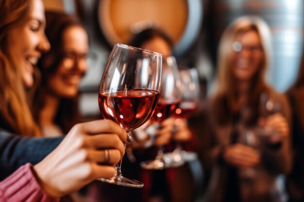 Celebrar con una copa de vino