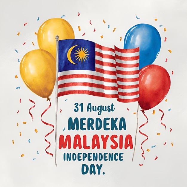 Celebrar el Día de la Independencia de Malasia Selamat Hari Merdeka