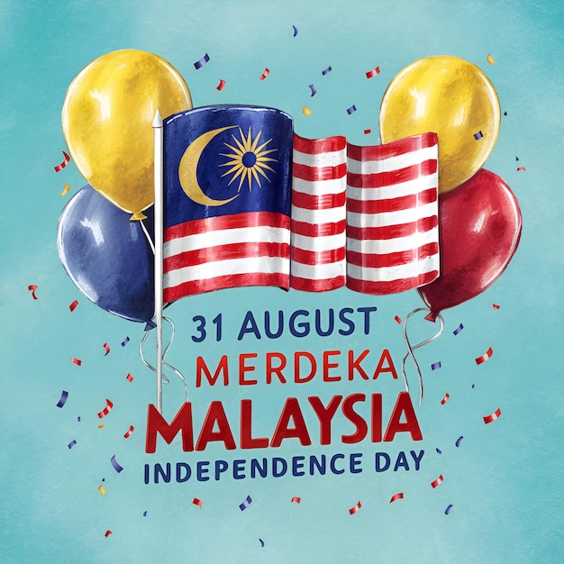 Celebrar el Día de la Independencia de Malasia Selamat Hari Merdeka