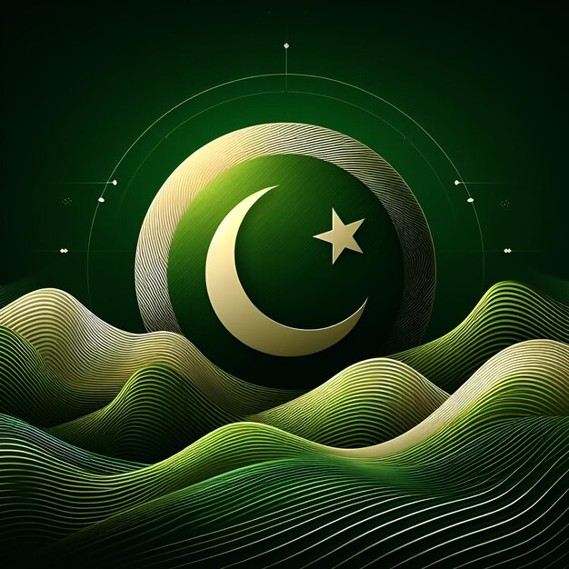 Foto celebrar el día de la independencia de pakistán generado por ai