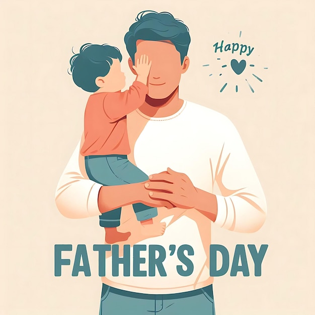 Celebrar el Día del Padre con un diseño de ilustración