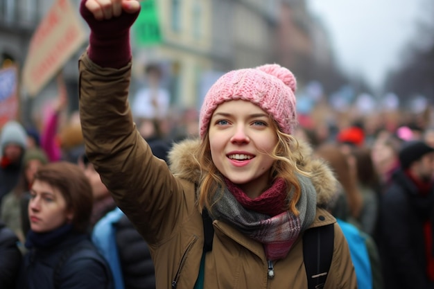 Foto celebrar la diversidad y la defensa de los derechos de las mujeres