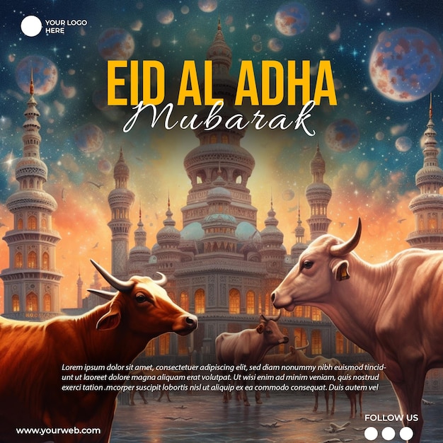 Foto celebrar el eid ul adha mubarak