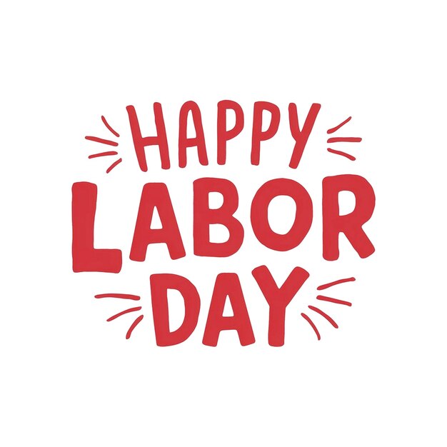 Celebrar el feliz día del trabajo Diseño en fondo blanco
