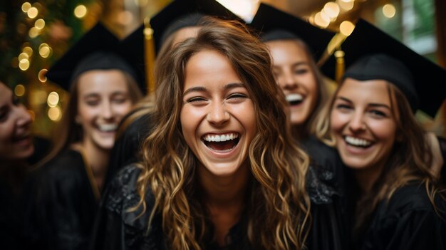 Foto celebrar los hitos de la graduación