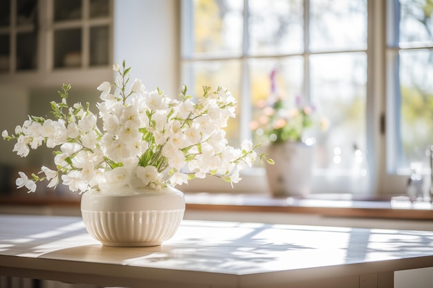 Celebrar o Dia Branco Buquê de flores brancas Dia da Mãe