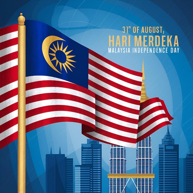 Celebrar o Dia da Independência da Malásia Selamat Hari Merdeka