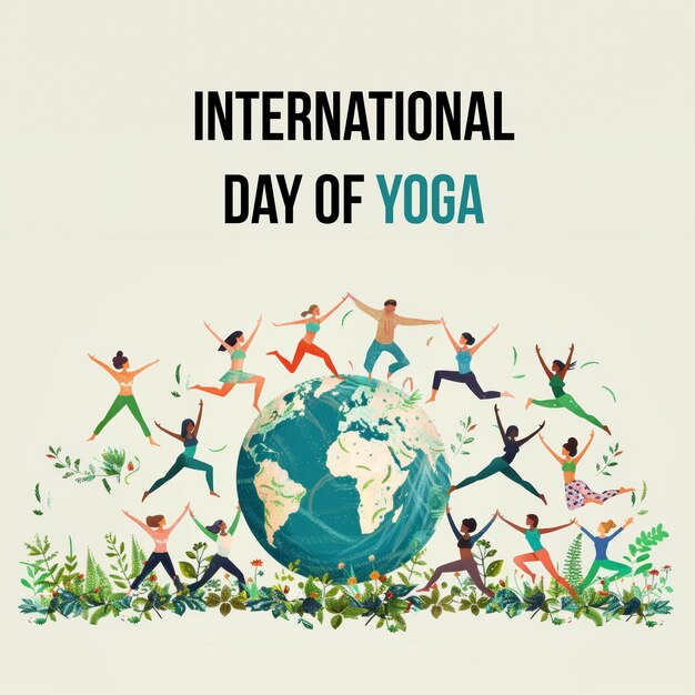 Celebrar o Dia Internacional do Yoga Pessoas diversas em unidade com a natureza