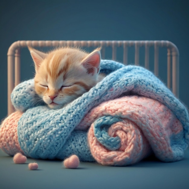 Celebrar o Dia Mundial do Sono com uma soneca pacífica de gatinho