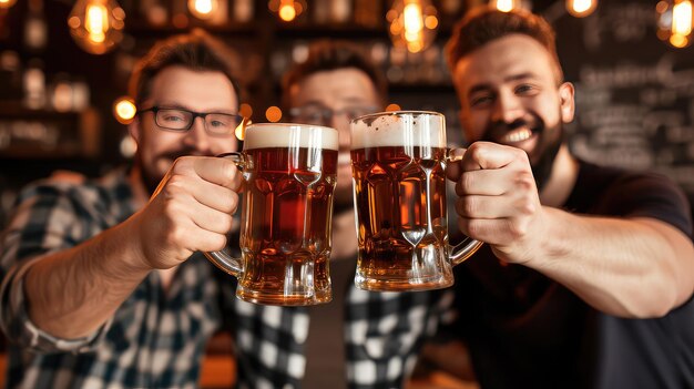 Foto celebrar las risas el amor y el chasquido de los vasos