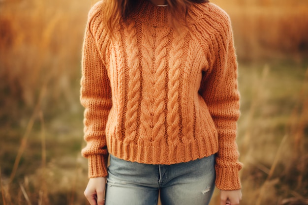 Celebrar el suéter clima trajes elegantes para los coloridos días de otoño