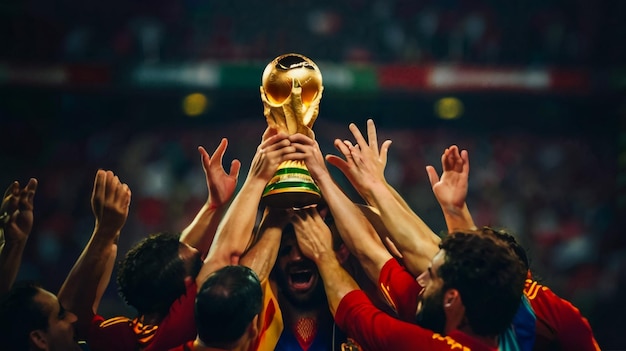 Foto celebrar la victoria con el equipo de liverpool y mantener el trofeo de la supercopa de la uefa en vodafone arena turquía