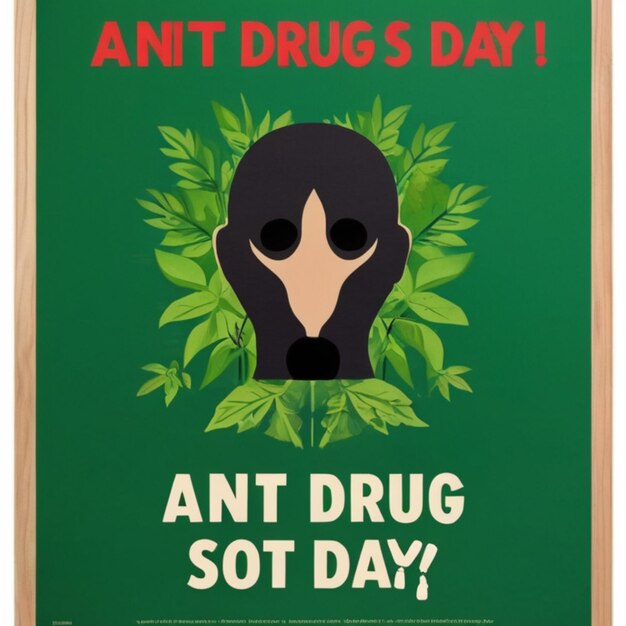 Foto celebrate world drugs day vibrant green poster design