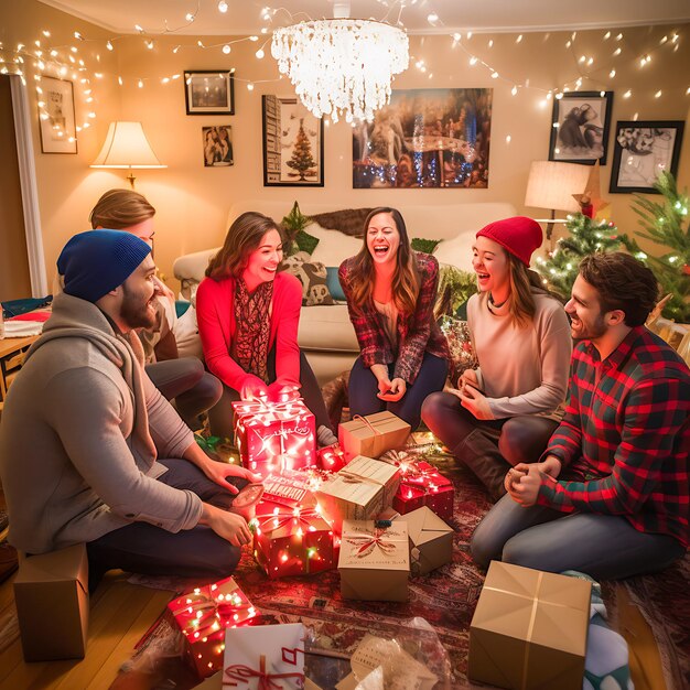 Celebre a decoração festiva do Natal e a alegria do feriado no País das Maravilhas de Inverno Feliz Ano Novo