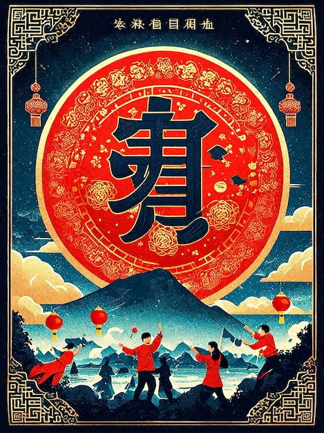 Celebre a Prosperidade Ano Novo Chinês e o Antigo Ciclo Lunar Generative Ai