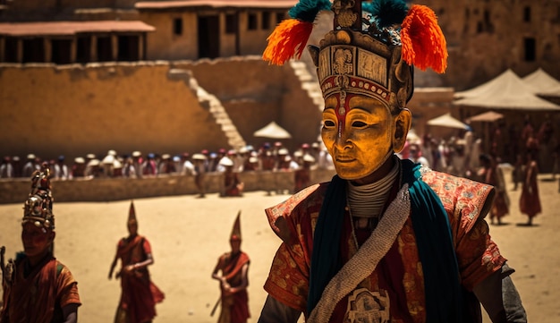 Celebre el feliz festival hemis budhism Ai generó arte