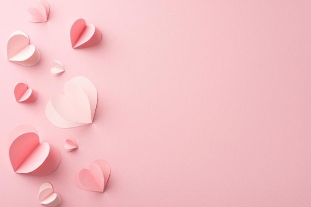 Celebre o amor com este encantador instantâneo de corações deliciosos em um fundo rosa suave Ideal para expressar afeição à sua pessoa especial Adicione sua mensagem para completar o sentimento