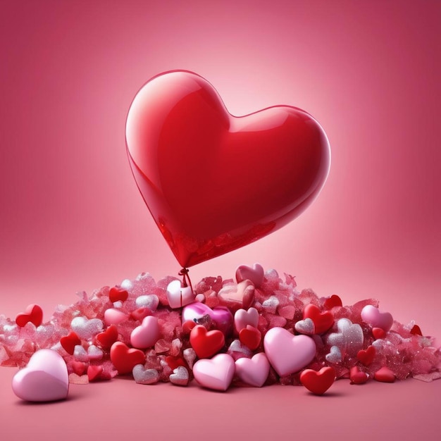 Celebre o Dia dos Namorados com este encantador papel de parede com um balão em forma de coração