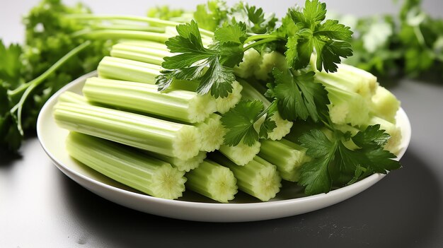 Celery de alimentos orgânicos em PSD PNG transparente branco