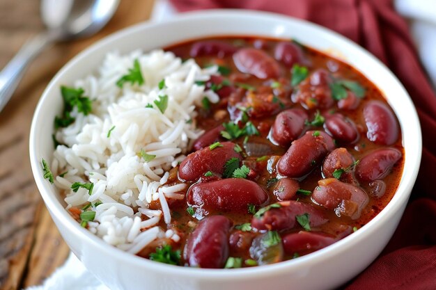 Foto celestial rajma chawal combo de comida para la cena