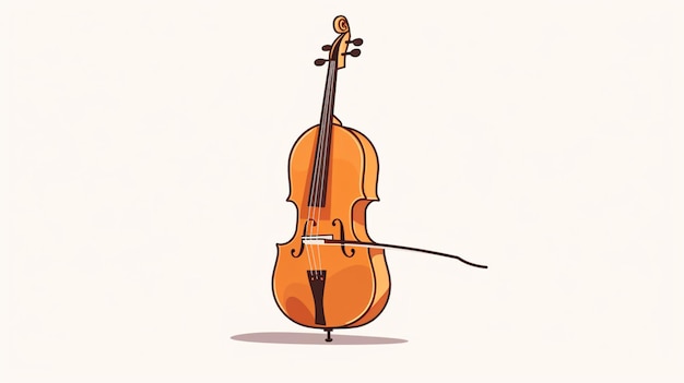 Cello eine Strichzeichnung, Vektorillustration