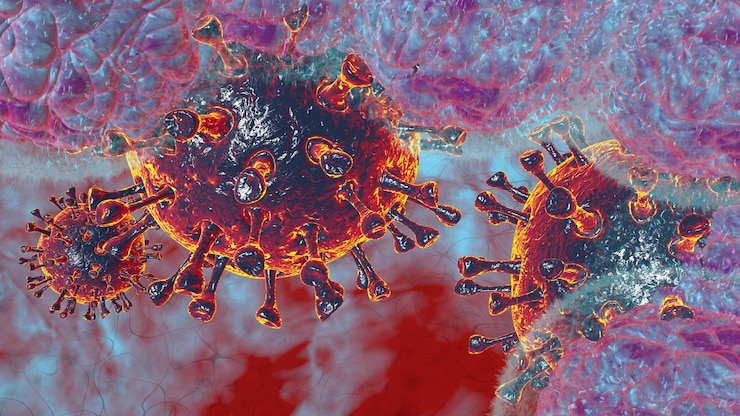 Foto célula del cuerpo asesino inmunidad respone corona virus concepto de célula covid19 adaptación citotóxica antibogy