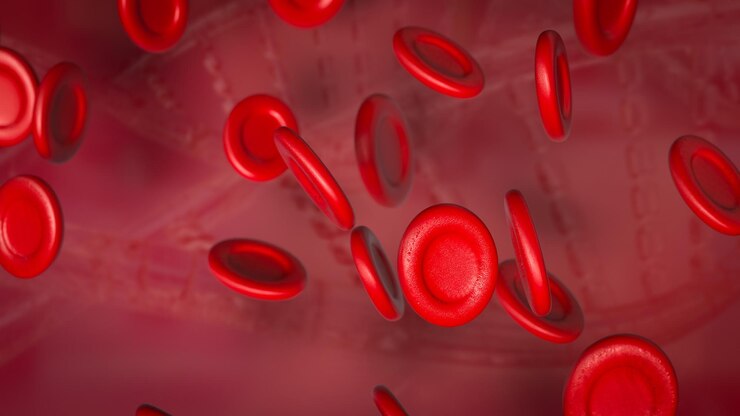 Foto la célula sanguínea para el concepto médico y científico de renderización 3d