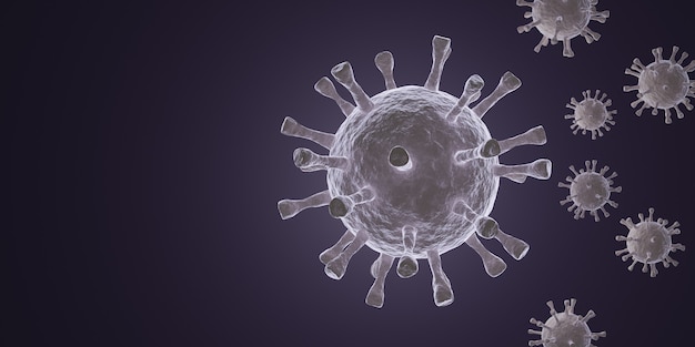 Célula de virus o Covid-19 3d