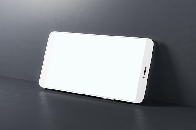 Celular com tela branca em branco