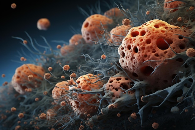 Células cancerosas de la enfermedad del cáncer.