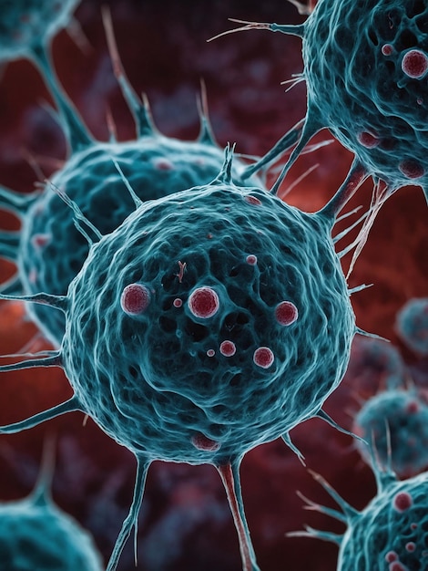 Foto las células cancerosas invaden otras células