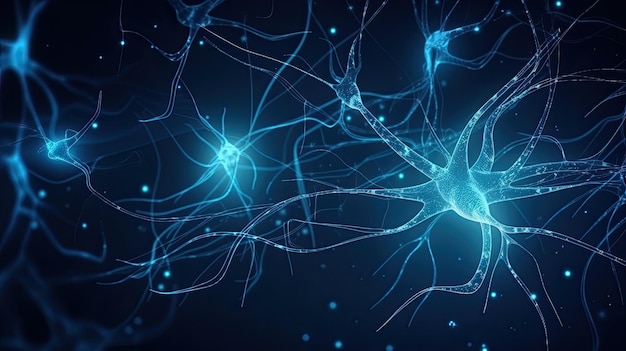 Foto células de neurônios com impulsos de luz