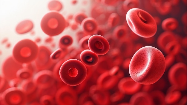 las células rojas de la sangre