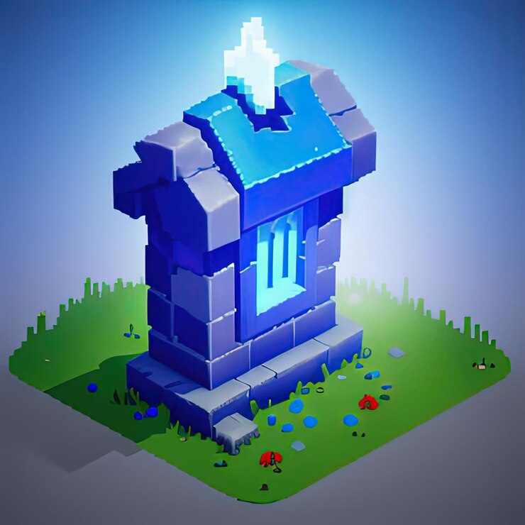 Foto el cementerio espeluznante de pixel es inquietantemente retro