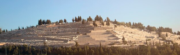 Cementerio de montaña en Jerusalén, Israel