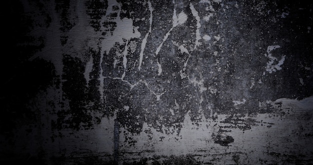Cemento oscuro aterrador para el fondo. paredes viejas llenas de manchas y rayones