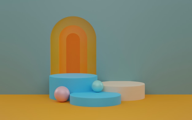Cena abstrata para exibição de produtos em 3D