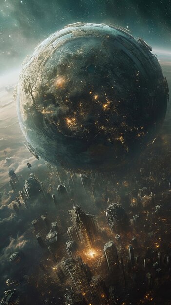 cena cinematográfica do planeta Terra no espaço Planeta Ea