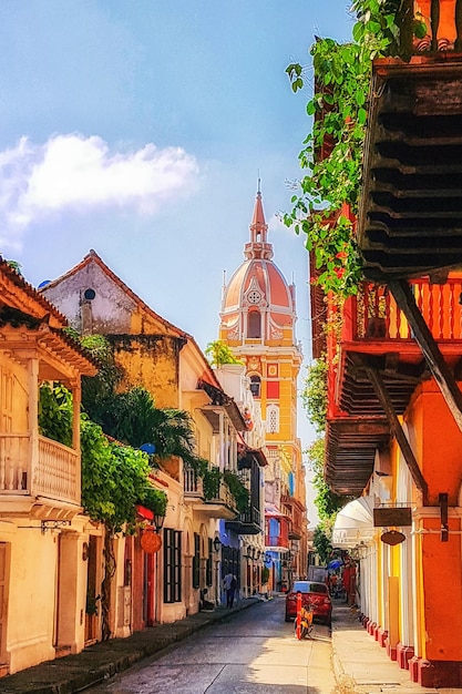 Foto cena da cidade em cartagena colômbia