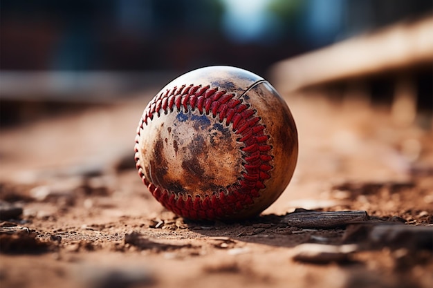 Cena de beisebol retrô Fundo envelhecido ressoando com esportismo vintage e fascínio clássico