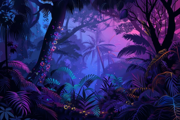 Cena de fantasia da selva