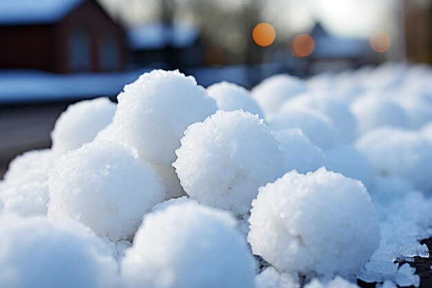 Foto cena de inverno gelado com pile