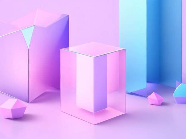 Cena de maquete abstrata de renderização 3D de elegância dimensional com pódio