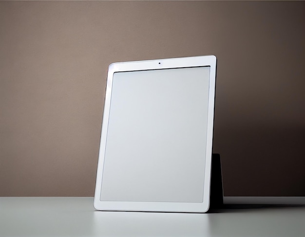 Foto cena de maquete de tablet ipad em branco minimalista criada com ia generativa