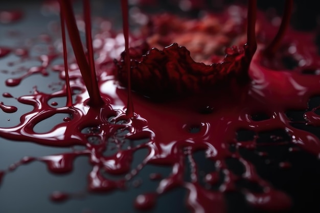 cena de sangue com vibrações sangrentas vermelhas
